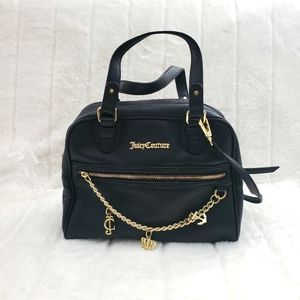 Juicy Couture Black Satchel with Charm Chain